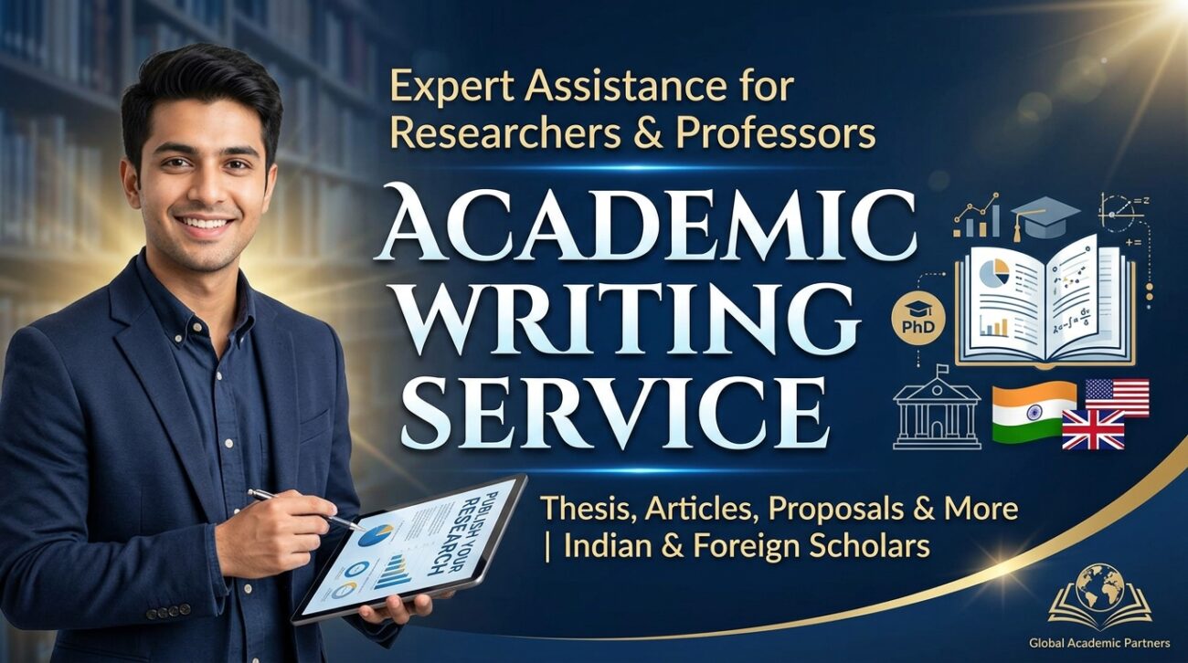 Academic Writing & Publication Services Elevate your research with specialized, high-tier writing support designed exclusively for Indian and foreign scholars, researchers, and professors. Navigating the rigorous standards of global academia requires precision, clarity, and deep methodological expertise. Our Academic Writing Service provides comprehensive assistance to ensure your research achieves the impact and recognition it deserves.